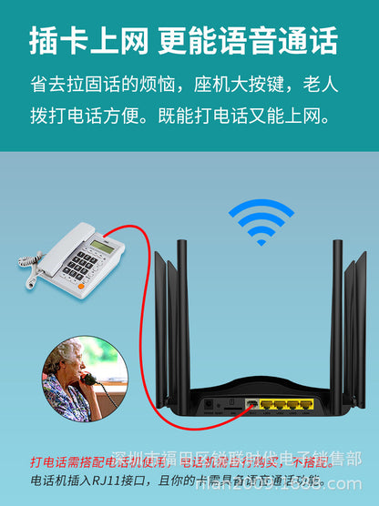 CAT6 voice model 4G dual -frequency gigabit high -speed Malay cracked unlimited high -speed router p