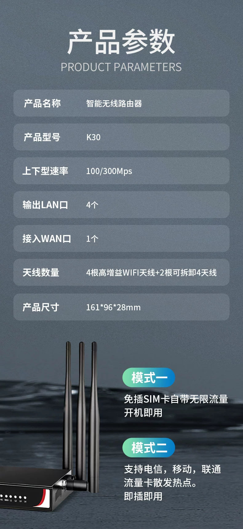 Industrial router card-free portable wifi wireless wifi three network broadband mobile wilf dual-ban