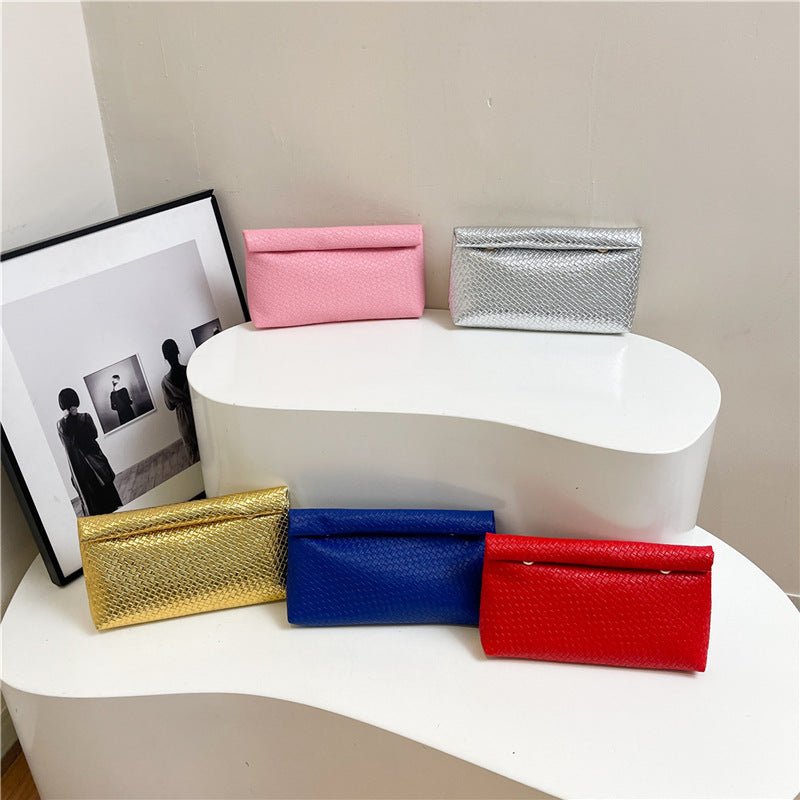 Summer solid color elegant high quality small clutch bag, high-end