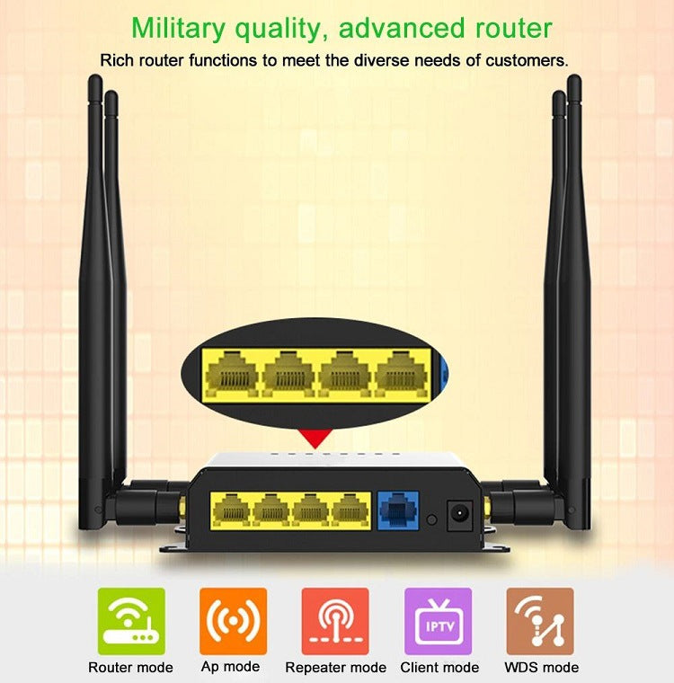 Cross -border metal shell insertion SIM card 4G industrial -grade wireless router turns with WIFI6 h