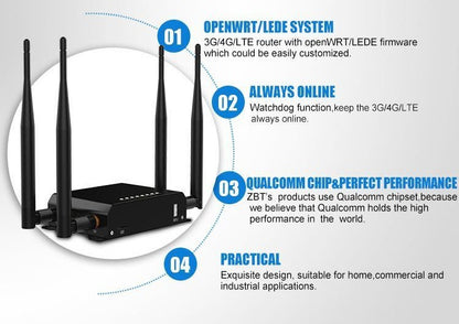 Cross -border metal shell insertion SIM card 4G industrial -grade wireless router turns with WIFI6 h