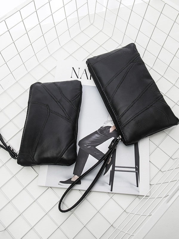 (), mobile phone, wallet, shoulder bag, universal small clutch bag, genuine leather, Korean style