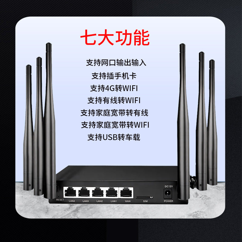 Free -inserted card 4G Industrial Router 5G WIFI Wireless Broadband High -speed Passing of the Wall 
