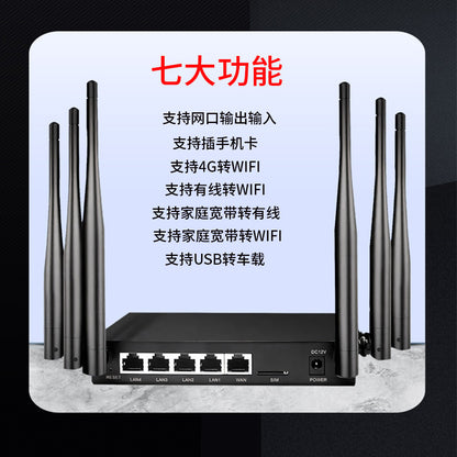 Free -inserted card 4G Industrial Router 5G WIFI Wireless Broadband High -speed Passing of the Wall 