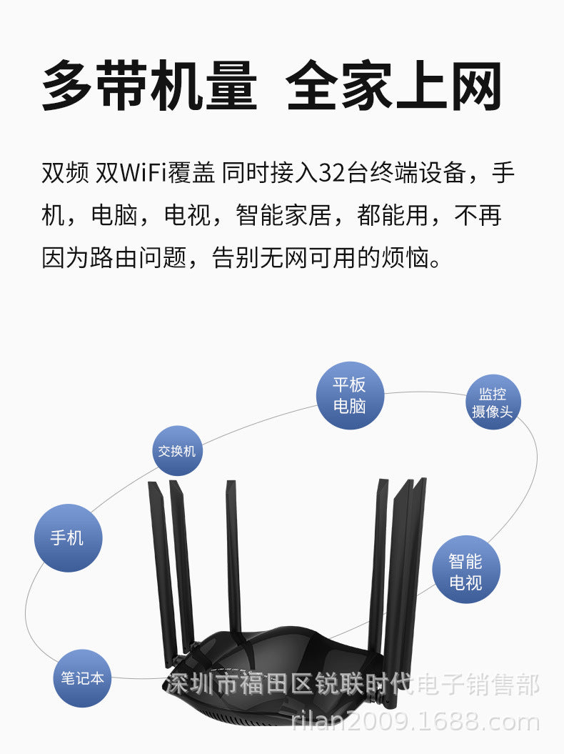 CAT6 voice model 4G dual -frequency gigabit high -speed Malay cracked unlimited high -speed router p