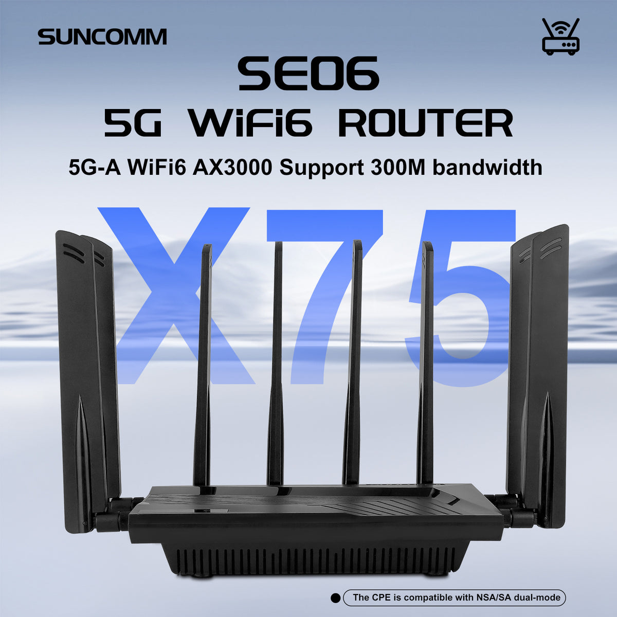 4cc carrier aggregation 5g Qualcomm x75 gaming router full Netcom plug-in card 2.5g port dual-band w