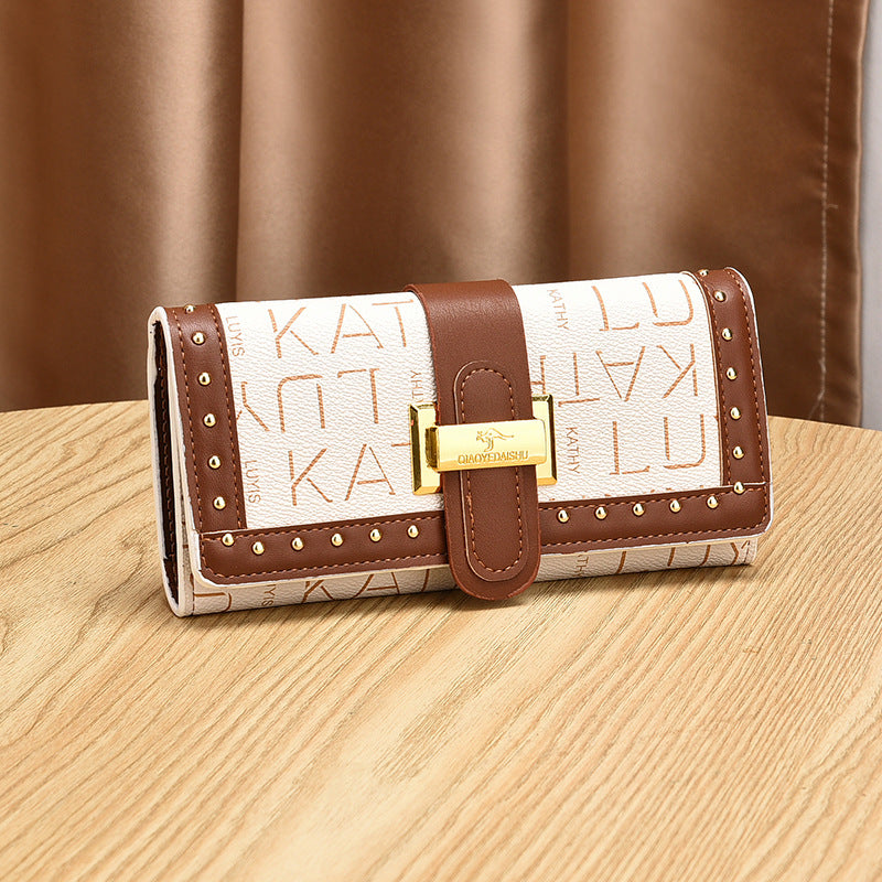 Universal retro long wallet, shoulder bag