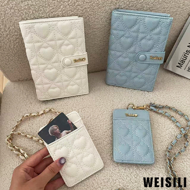 Universal passport bag, card holder on chain, passport case for traveling, Chanel style, chain bag