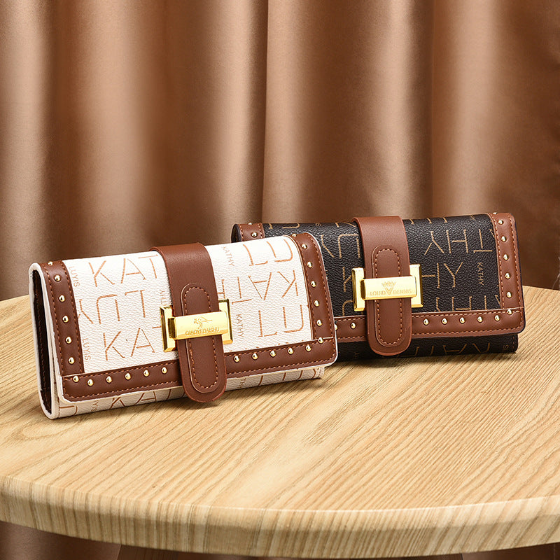 Universal retro long wallet, shoulder bag