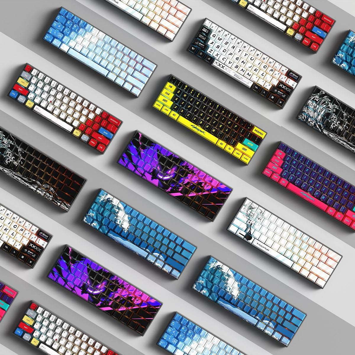 [129-key collection] cross-border best-selling original factory side-engraved translucent PBT dye-su
