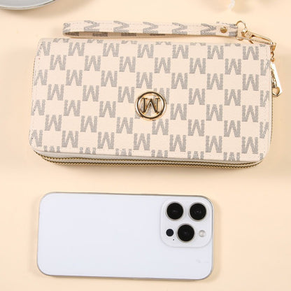 Wallet, long shoulder bag, capacious card holder with zipper
