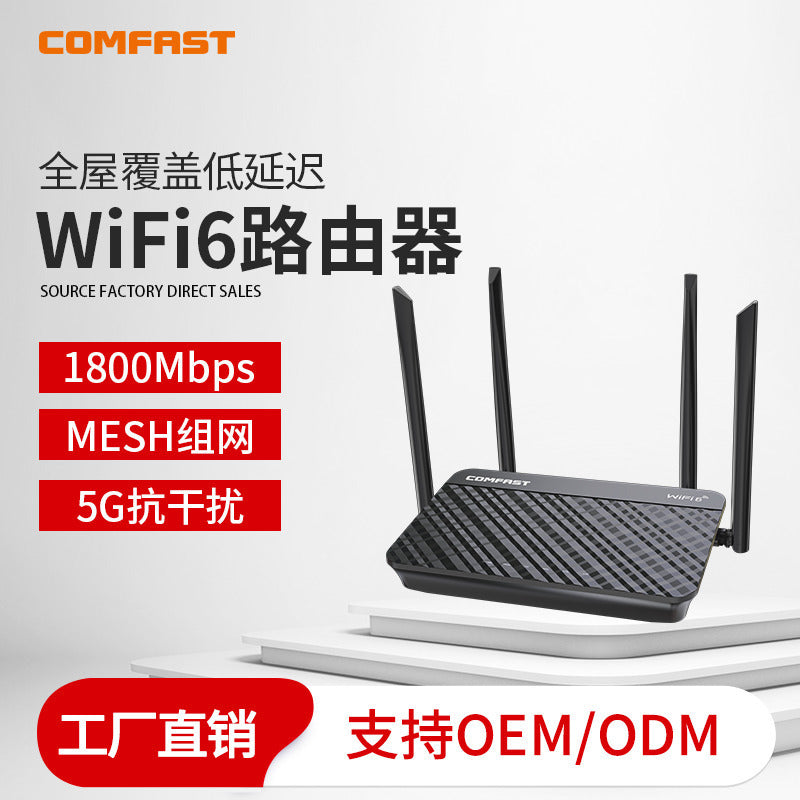 Comfast Gigabit dual-frequency WiFi6 router 1800M wireless router wifi coverage CF-XR10