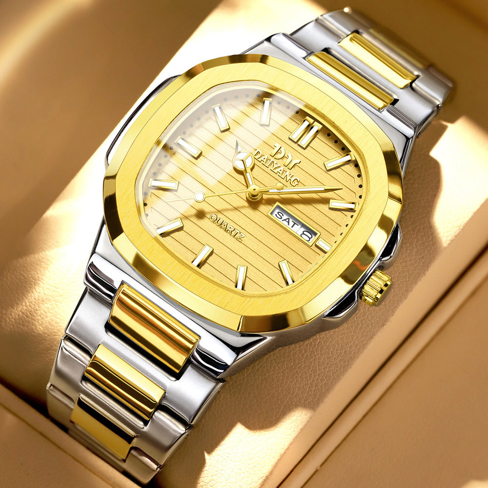 Daiyang Brand New Men's Watch Waterproof Luminous Dual Calendar Watch Men's Ultra-Thin Quartz Watch 