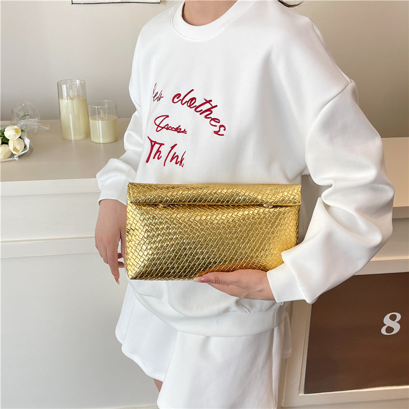 Summer solid color elegant high quality small clutch bag, high-end