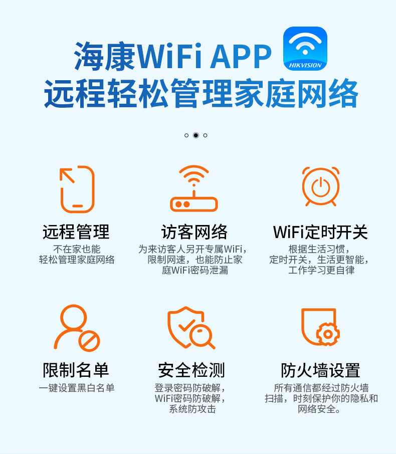 Hikvision Router Home New wifi Rental Housing Universal Light Cat Continued to Expand mesh Networkin