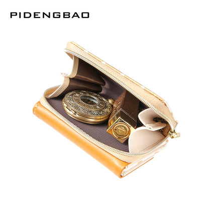 (Cross-border trading), short wallet with diamond pattern, fashionable brand small card holder, shou