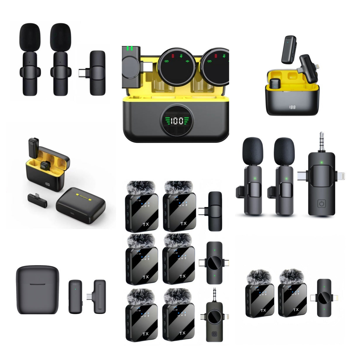 K9 wireless lapel microphone F16 radio live recording one to two noise reduction TikTok Bluetooth mi