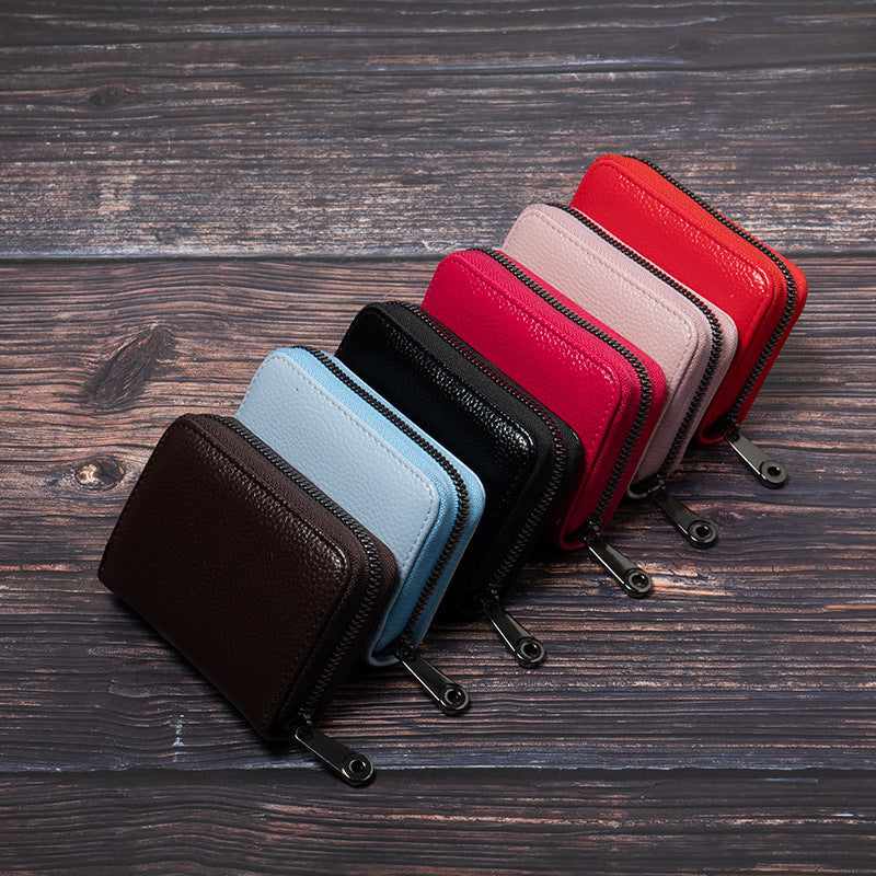 Organ for men and women with zipper, capacious small card holder, wallet