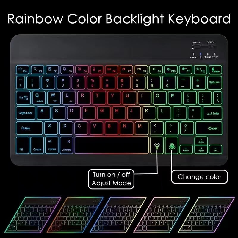 Black keyboard, 10 inch, three colors