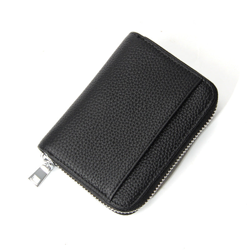 (Cross-border trading), women's short anti-magnetic wallet, men's coins, card holder, genuine leathe
