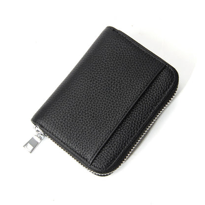 (Cross-border trading), women's short anti-magnetic wallet, men's coins, card holder, genuine leathe