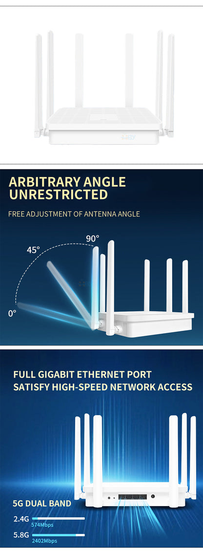 Whole house covers large apartments for home WiFi 6 Gigabit high-speed AX30005G dual-band wall-throu