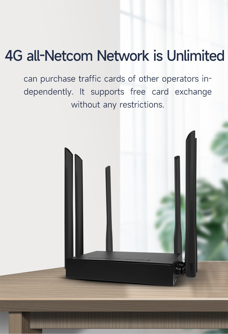 Full Netcom Asian, African and European version industrial-grade detachable antenna 4G card wireless