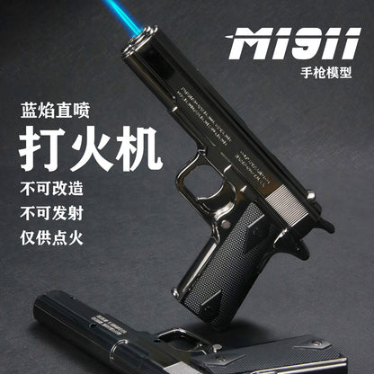 (), windproof blue gun, creative lighter, anti-stress, can launch, Birthday gift