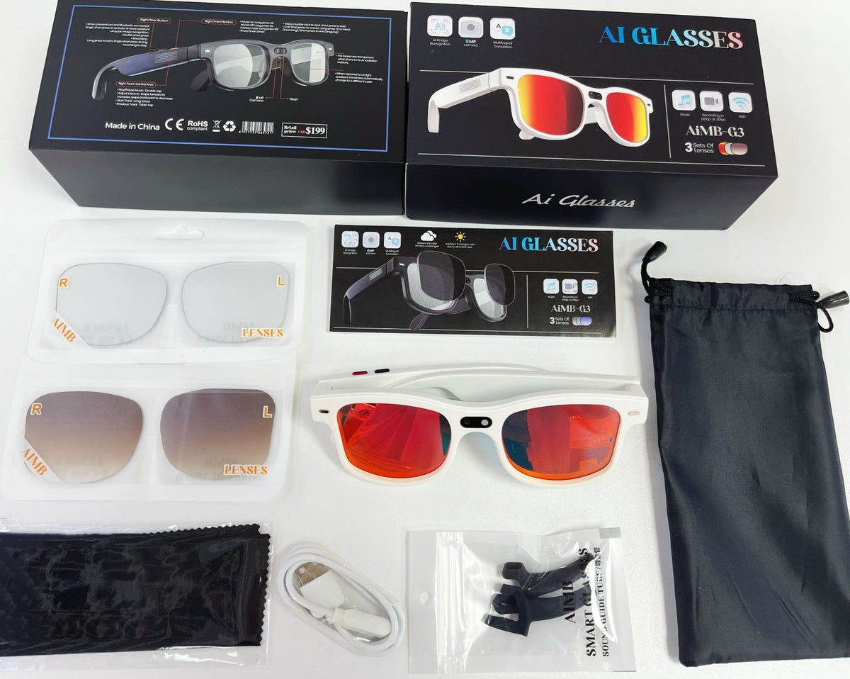 Smart white glasses, lens, G3, style