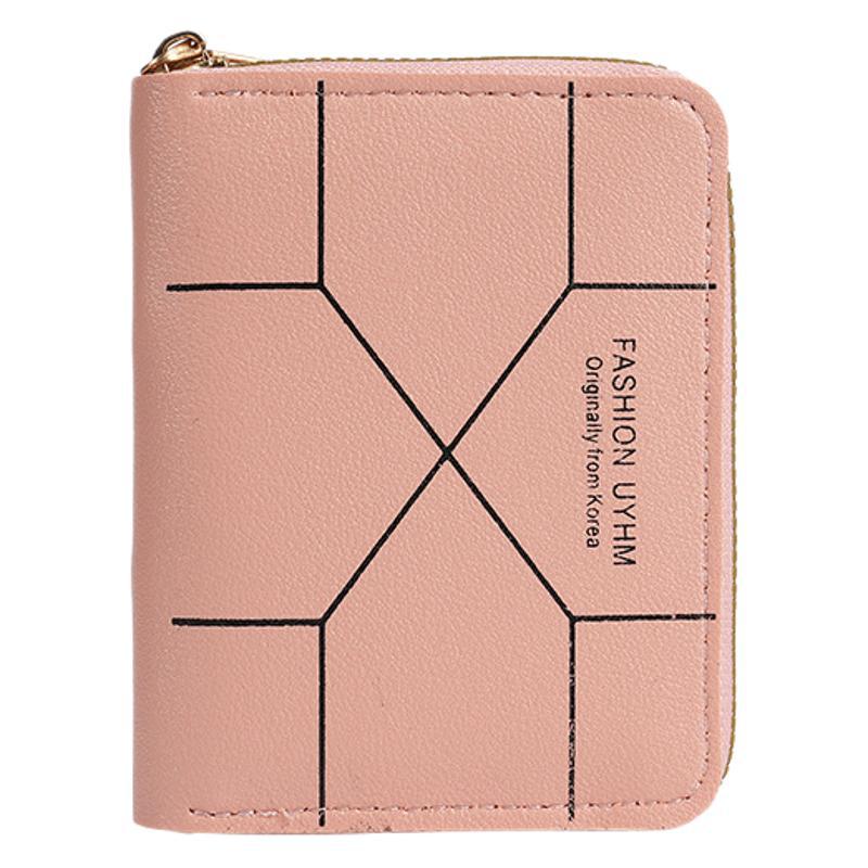 Japanese small wallet with zipper, fashionable cute handheld organizer bag