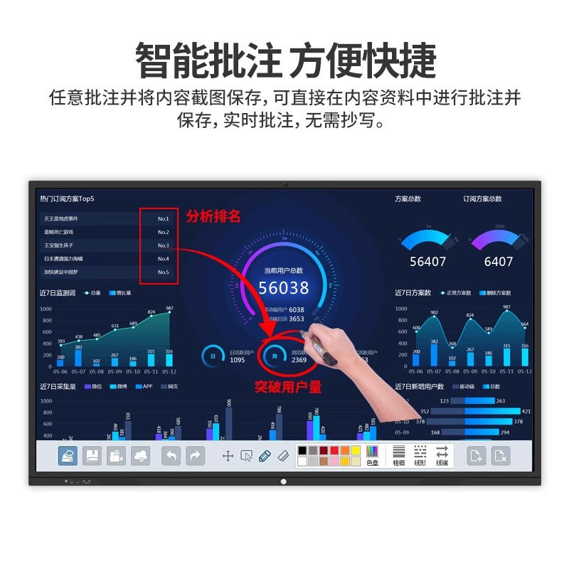 Conference tablet touch screen multimedia teaching all-in-one electronic whiteboard video conference