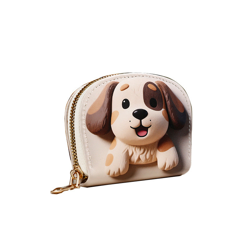 Cute cartoon wallet, card holder, universal handheld shoulder bag, Korean style