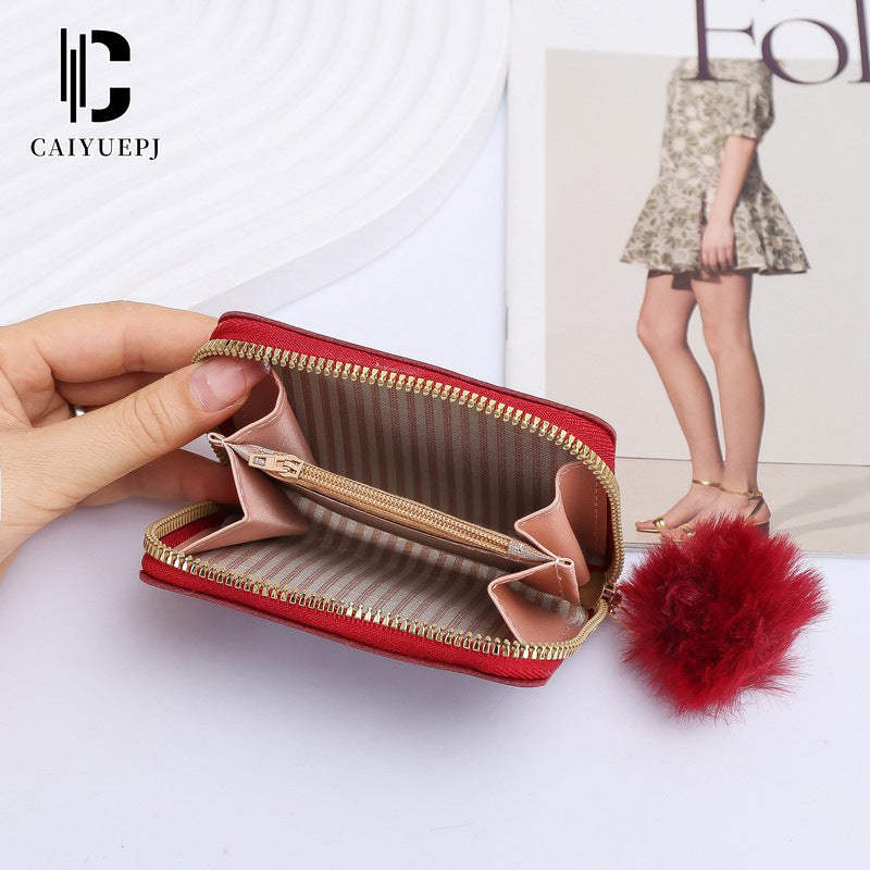(Cross-border trading), (), short wallet, summer card holder with zipper, print