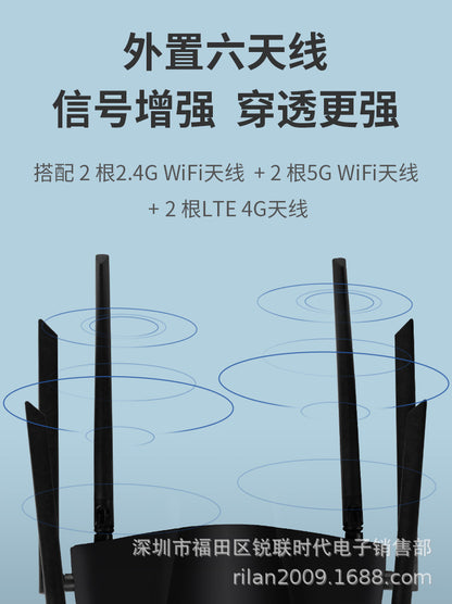 CAT6 voice model 4G dual -frequency gigabit high -speed Malay cracked unlimited high -speed router p