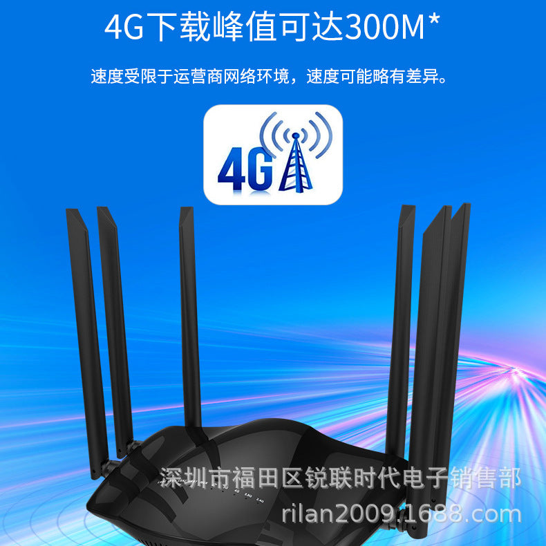 CAT6 voice model 4G dual -frequency gigabit high -speed Malay cracked unlimited high -speed router p