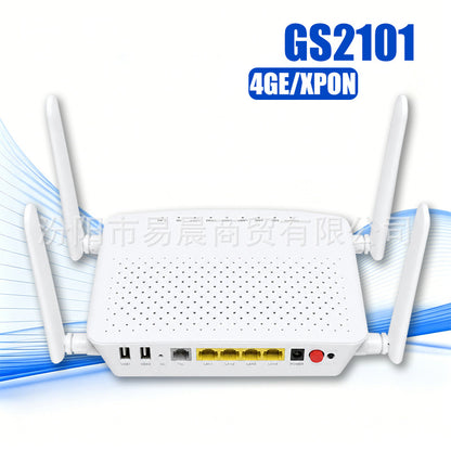 GS2101 Gigabit XPON four-antenna foreign trade version supports dual-band WiFi5, 4GE+2USB