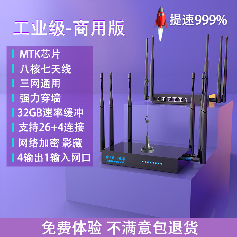 Free -inserted card 4G Industrial Router 5G WIFI Wireless Broadband High -speed Passing of the Wall 