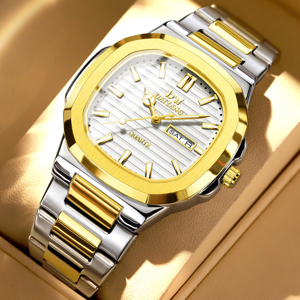 Daiyang Brand New Men's Watch Waterproof Luminous Dual Calendar Watch Men's Ultra-Thin Quartz Watch 