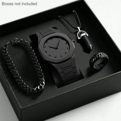 Autumn watch, fashionable quartz black dial, men's style, light luxury style, high-quality style, si