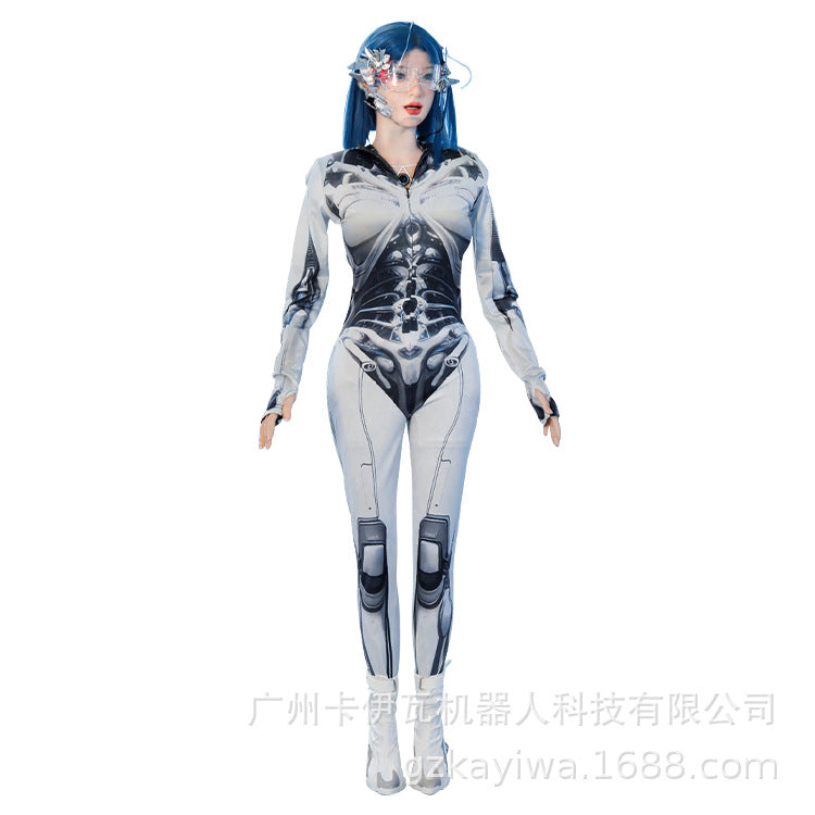 Bionic humanoid intelligent explanation reception leads the welcome robot simulates facial expressio