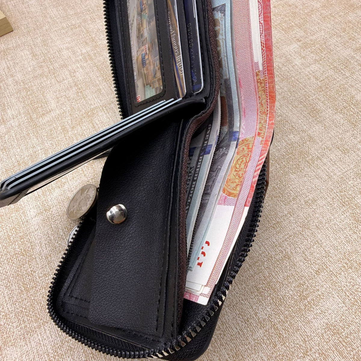 (Cross-border trading), capacious retro matte polyurethane short wallet, Amazon
