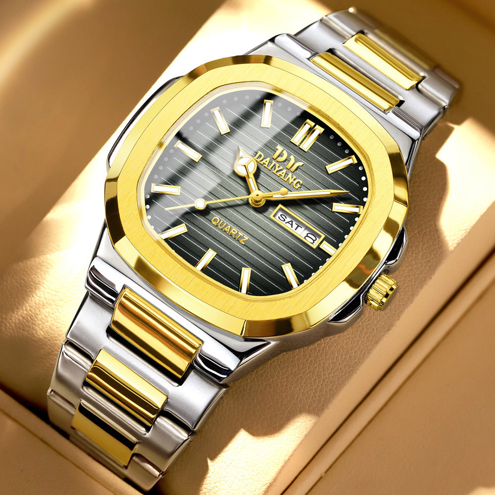 Daiyang Brand New Men's Watch Waterproof Luminous Dual Calendar Watch Men's Ultra-Thin Quartz Watch 