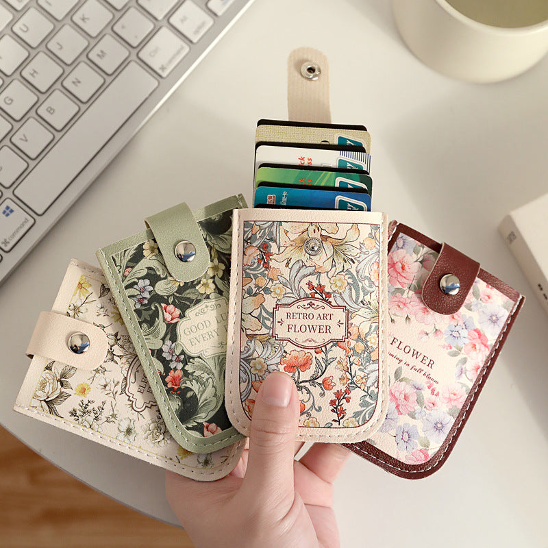 Pull-out Card Holder Large Capacity ID Card Holder Creative Card Holder for Multi-card Storage Compa