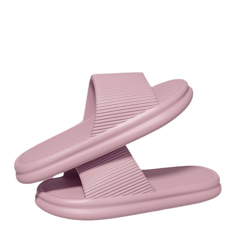 Home summer non-slip ultra-soft men's women's slippers platform for bathroom