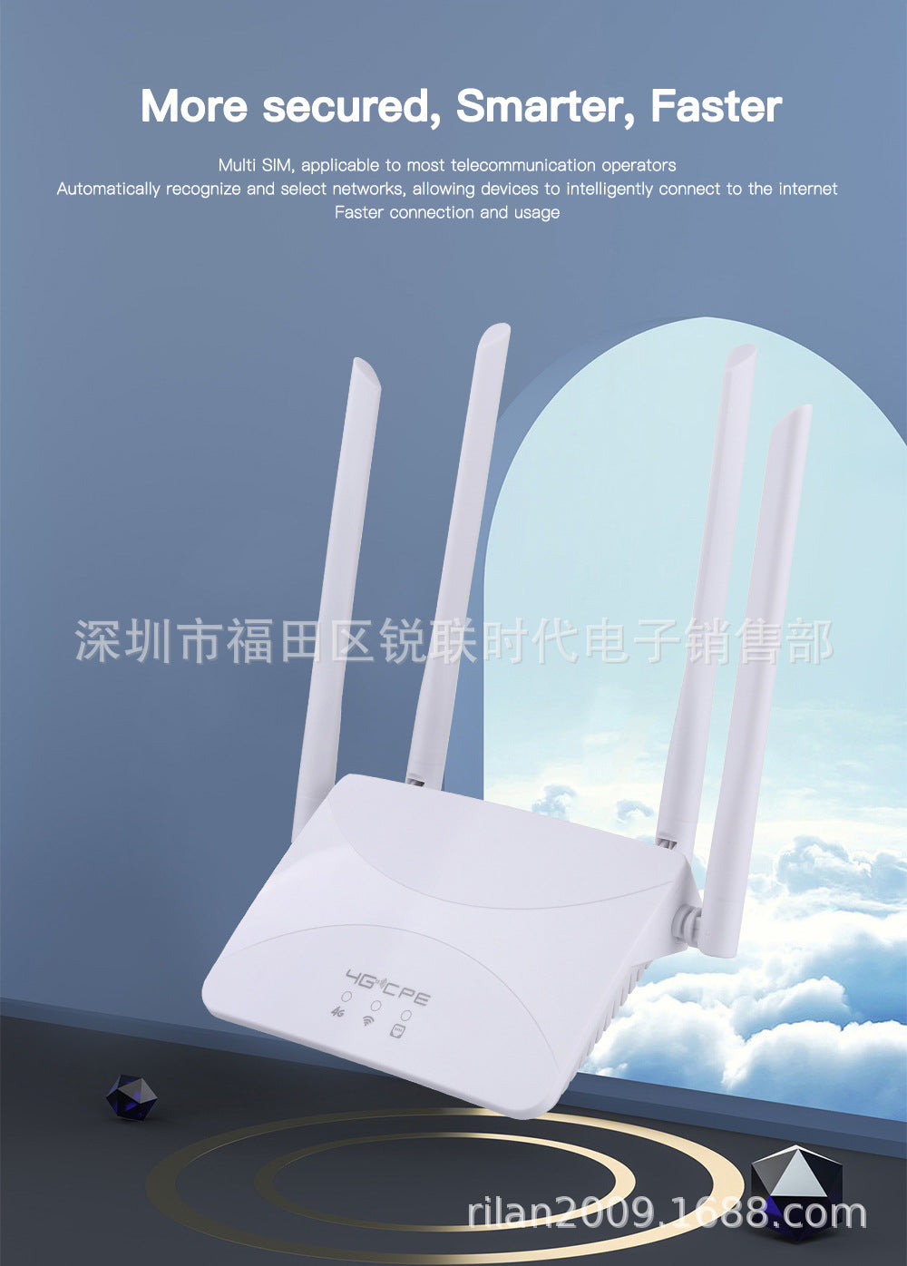 E CP912 4G 5G CPE home wireless router free broadband CAT4 card plug -in outer