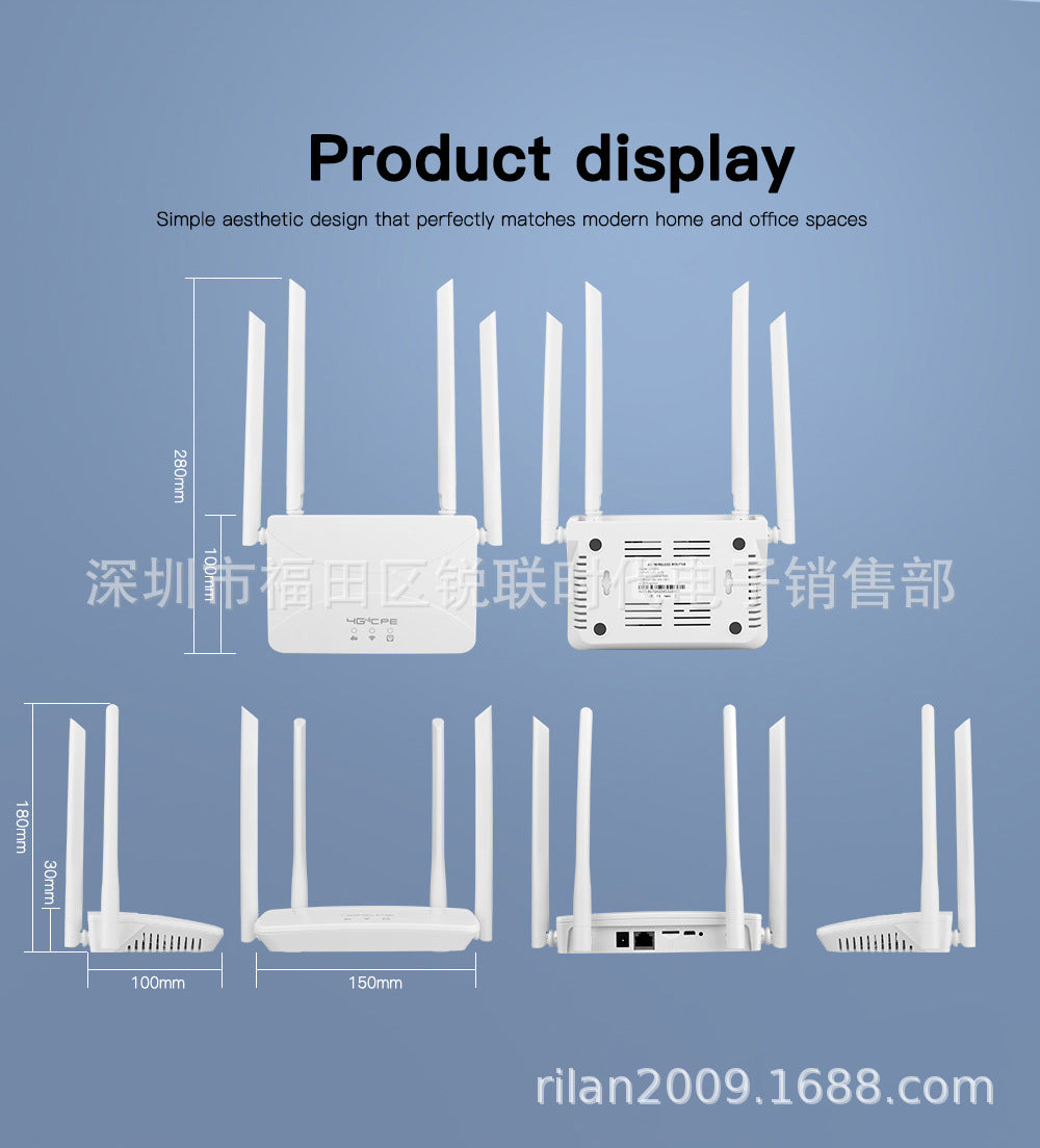 E CP912 4G 5G CPE home wireless router free broadband CAT4 card plug -in outer