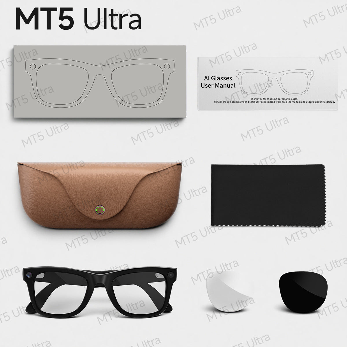 Cross-border new MT5 ultra smart glasses 8 million pixel shooting video AI intelligent question and 