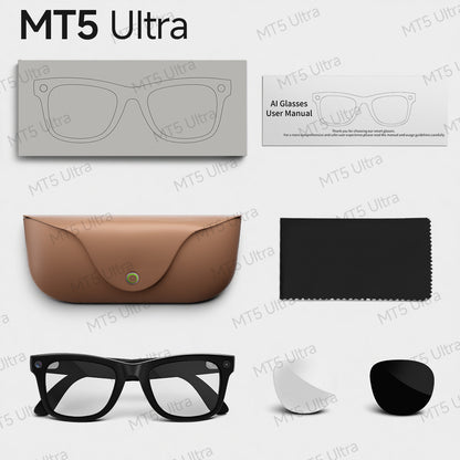 Cross-border new MT5 ultra smart glasses 8 million pixel shooting video AI intelligent question and 