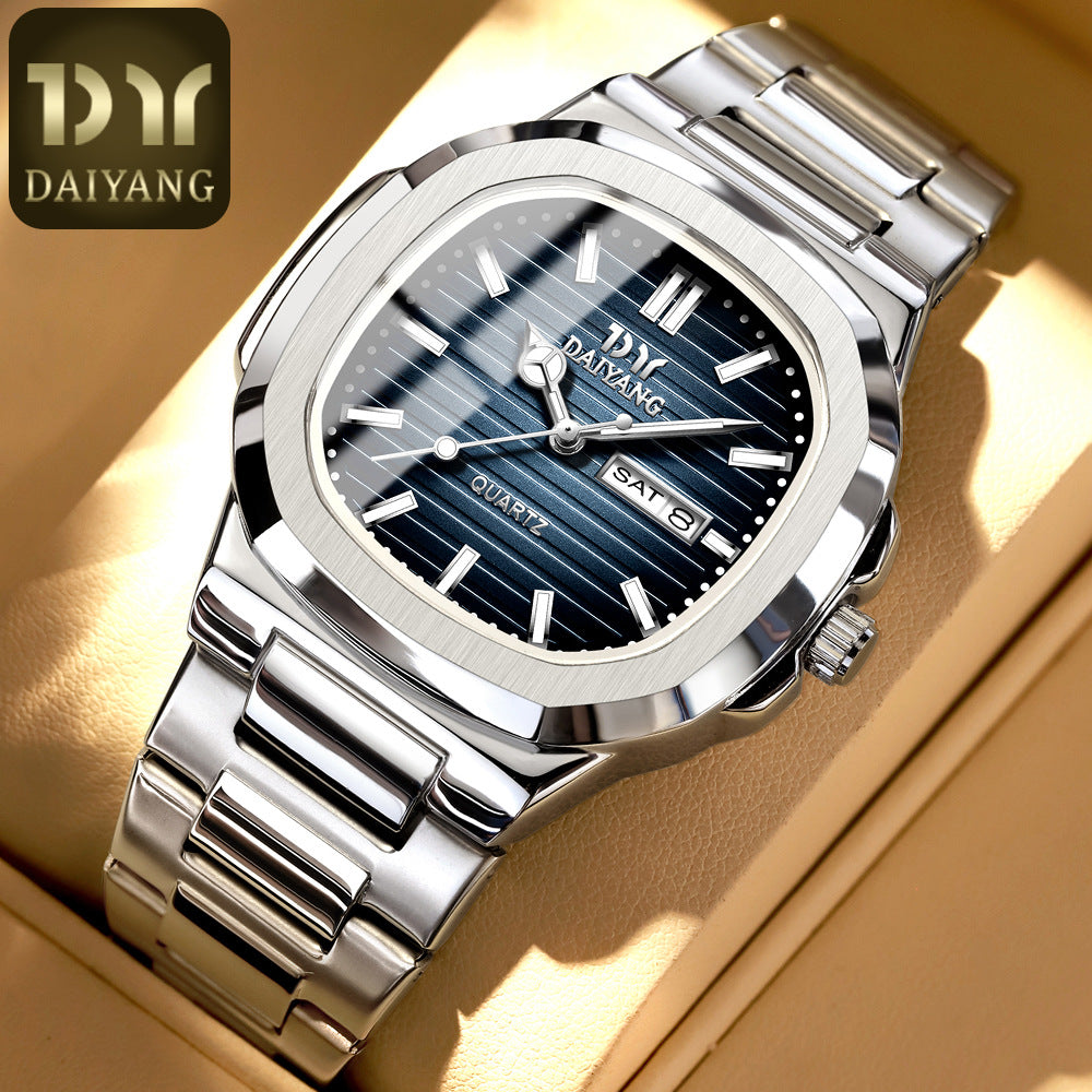 Daiyang Brand New Men's Watch Waterproof Luminous Dual Calendar Watch Men's Ultra-Thin Quartz Watch 