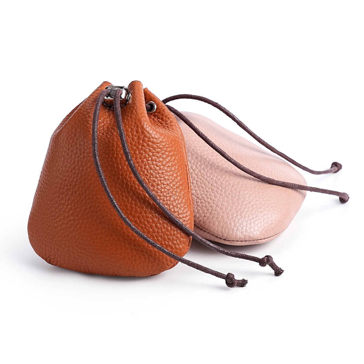 Leather wallet, organizer bag, card holder, cards, storage system, drawstring, genuine leather
